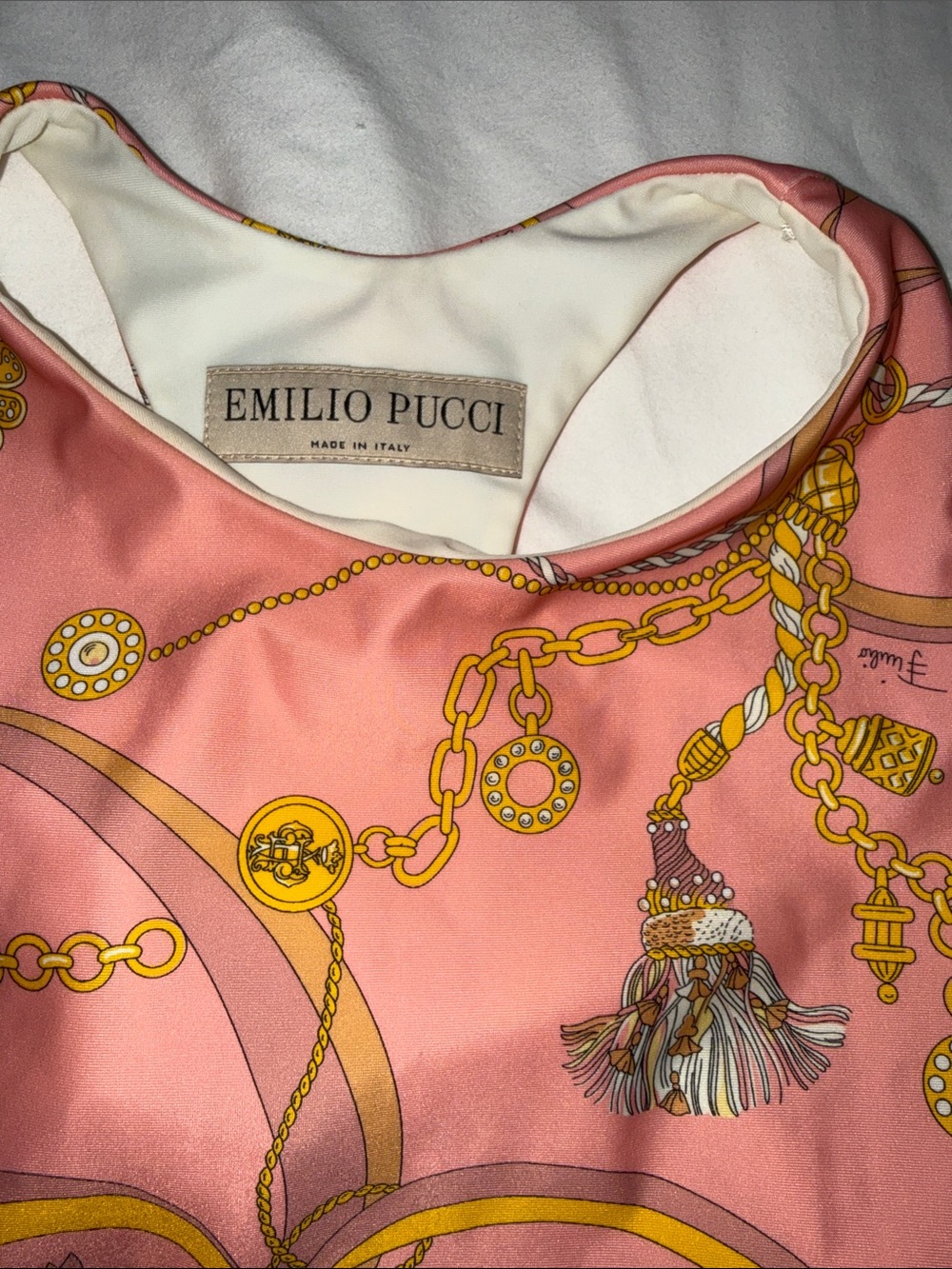Authentic Emilio Pucci peach top size S